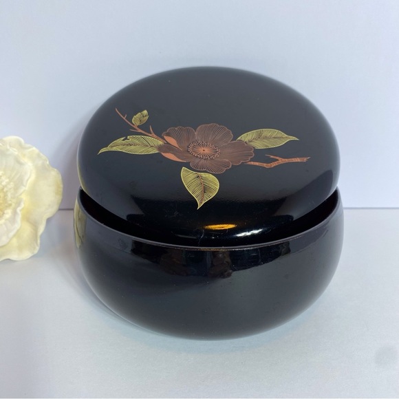 Japanese Floral Black Decorative jewelry box - Picture 6 of 10